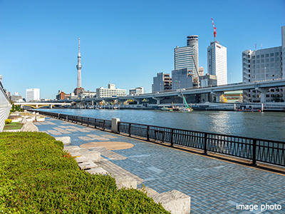 隅田川テラスイメージ｜ザ・パークハウス月島ディアスタ