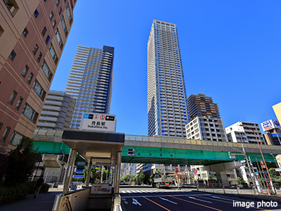 月島駅前の都市風景イメージ｜ザ・パークハウス月島ディアスタ